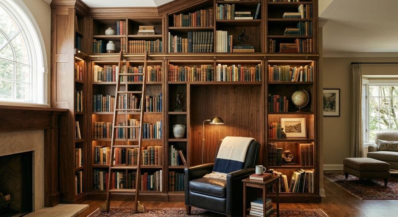 Custom Bookshelves Installation in Winston Salem, NC